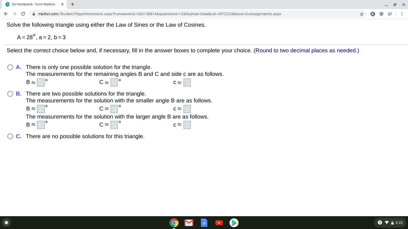 Solved Do Homework - Yumi Watkins х M Mathway | Precalculus | Chegg.com