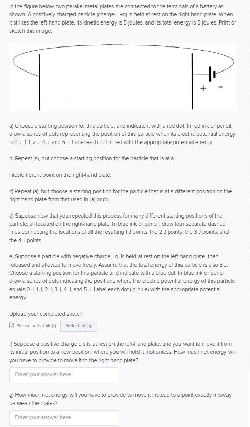 Solved In the figure below, two parallel metal plates are | Chegg.com