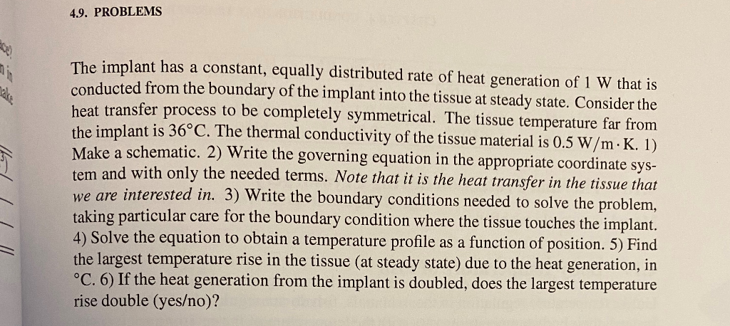 Solved CHAPTER 4. CONDUCTION HEAT TRANSFER: STEADY ST 4.9 | Chegg.com