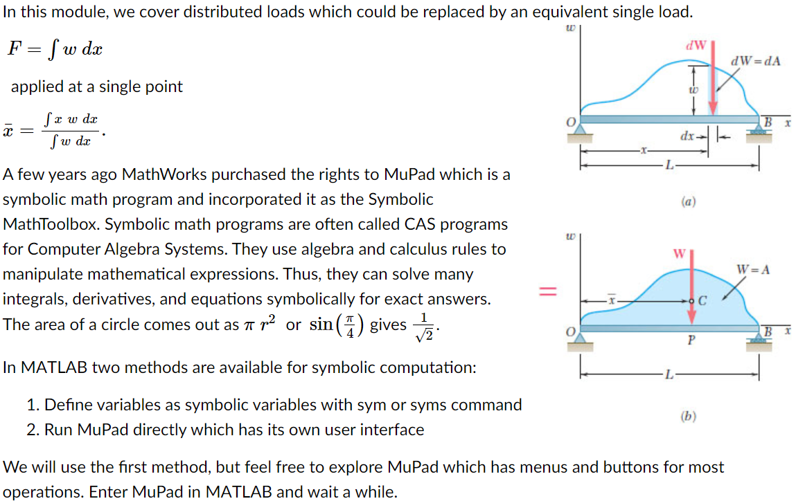 In this module, we cover distributed loads which | Chegg.com
