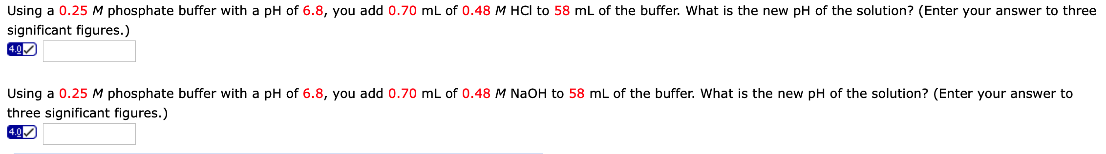 Solved Using a 0.25 M phosphate buffer with a pH of 6.8, you | Chegg.com