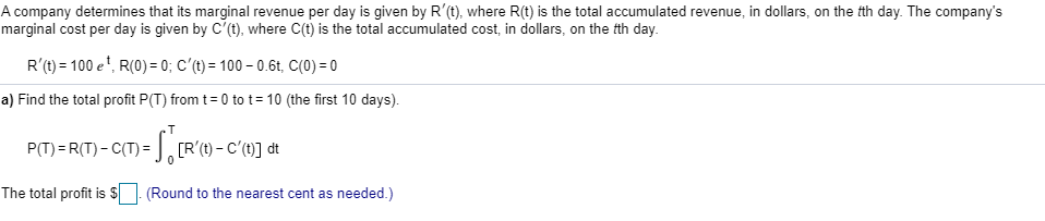 Solved A company determines that its marginal revenue per | Chegg.com