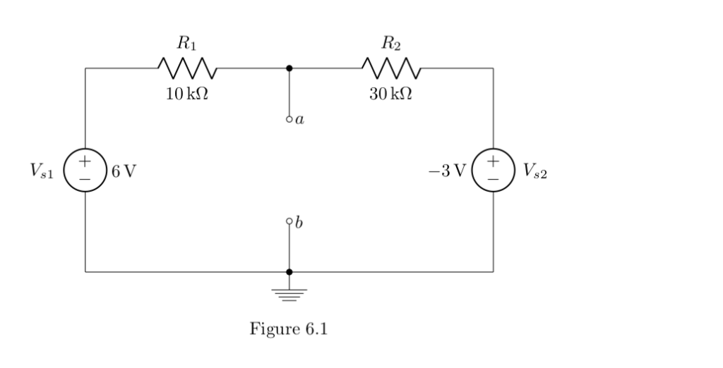 Solved 3. For the circuit shown in Figure 6.1, place a load | Chegg.com