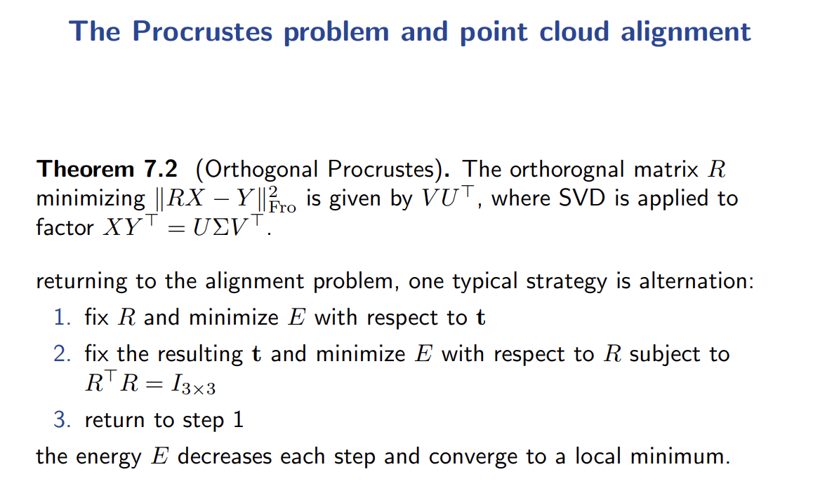 Solved The Procrustes problem and point cloud alignment | Chegg.com