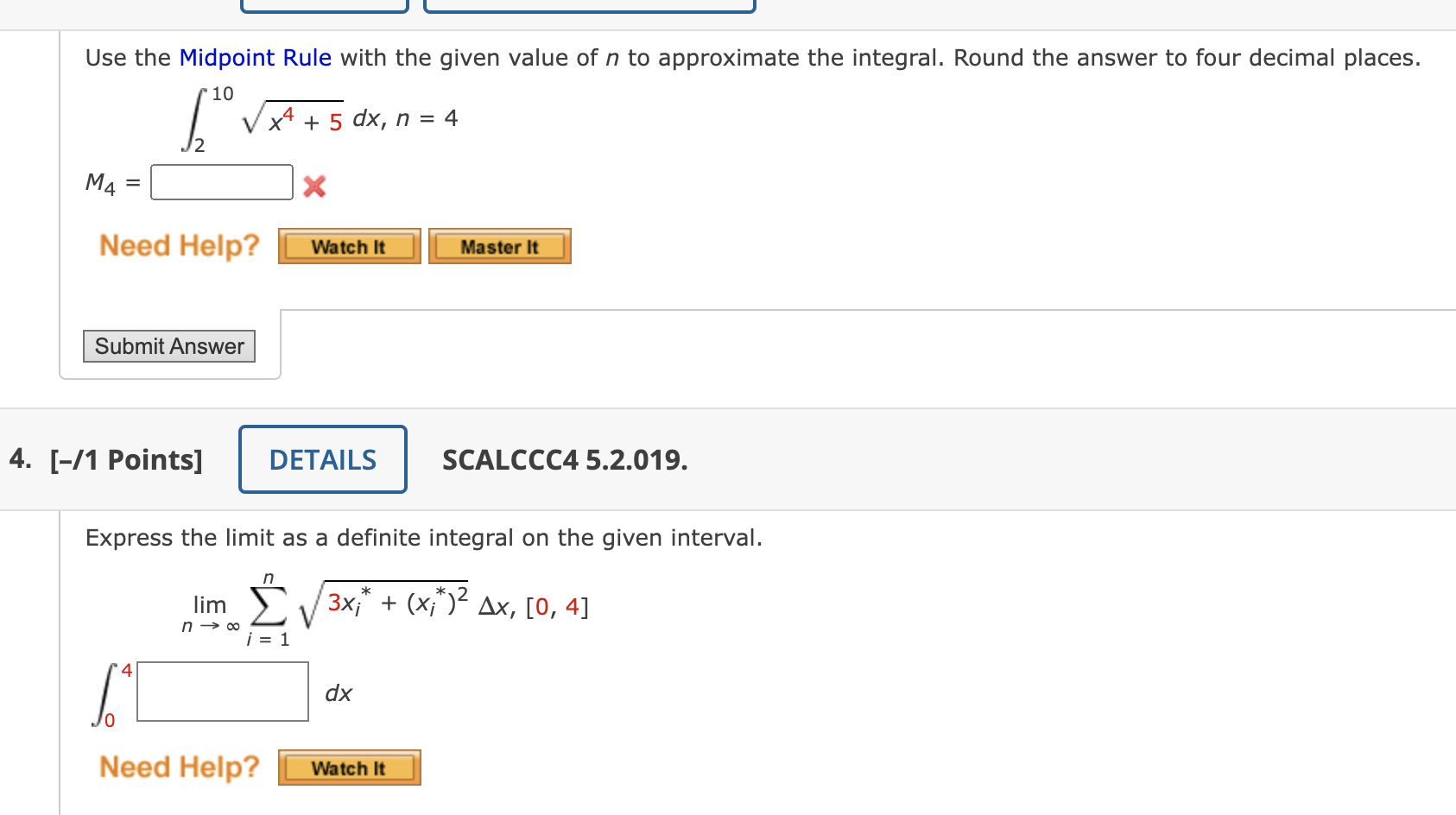 Solved use the midpoint rule with the given value of n to chegg