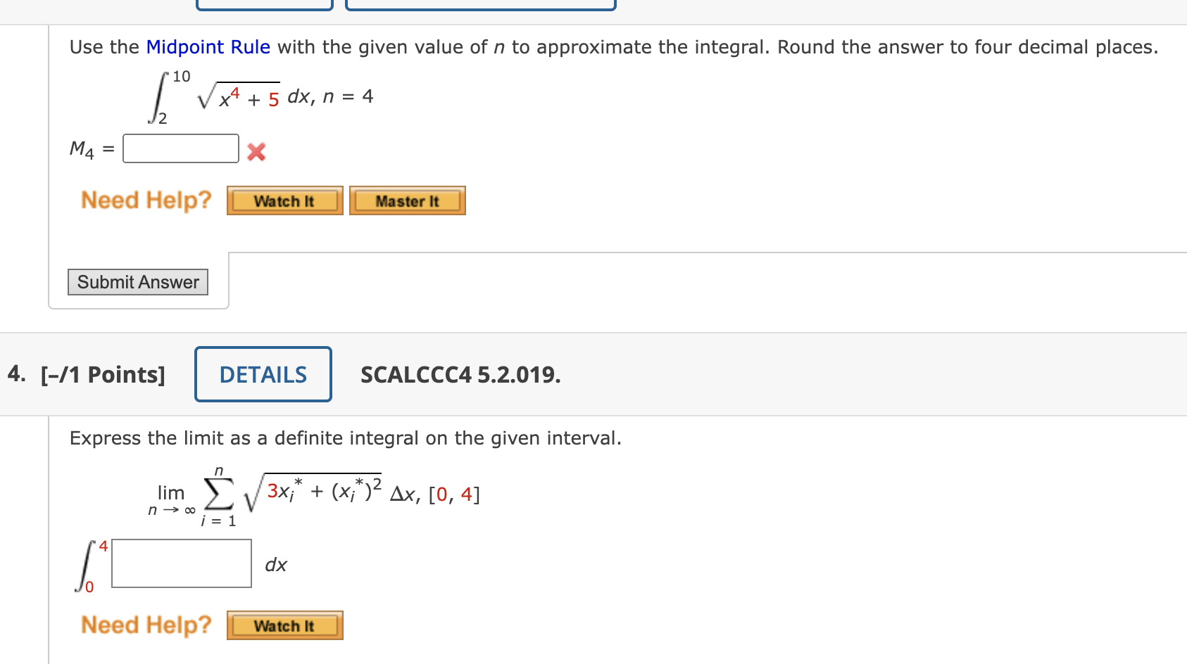 Solved Use The Midpoint Rule With The Given Value Of N To Chegg