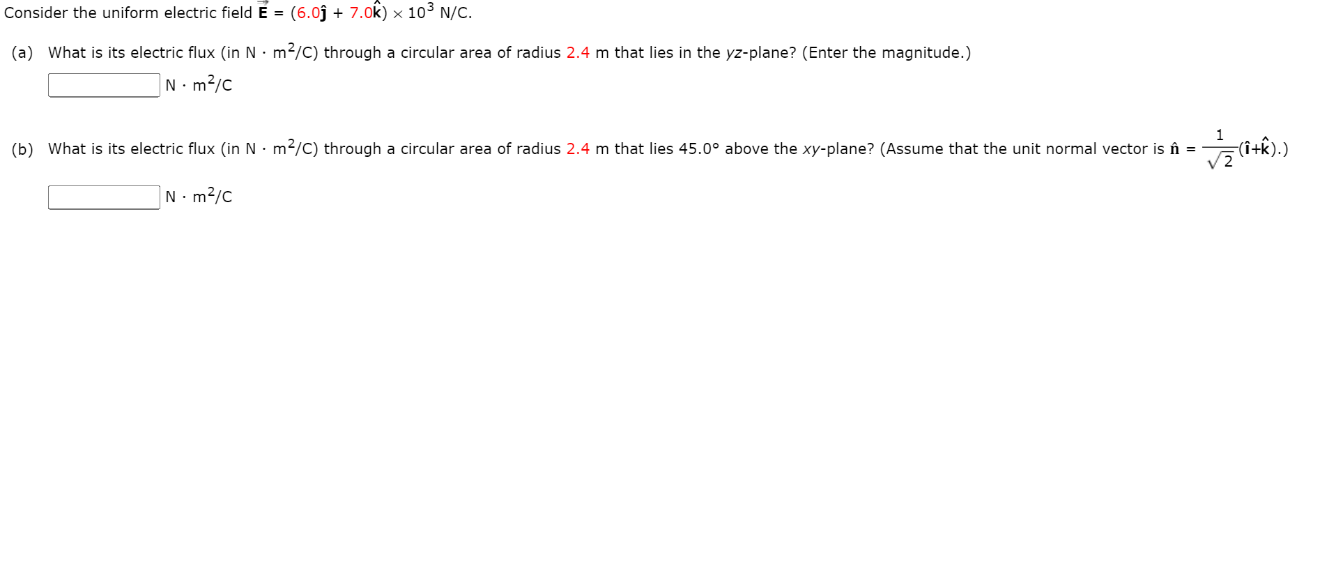 Solved Consider The Uniform Electric Field E 6 0th 7 Chegg Com