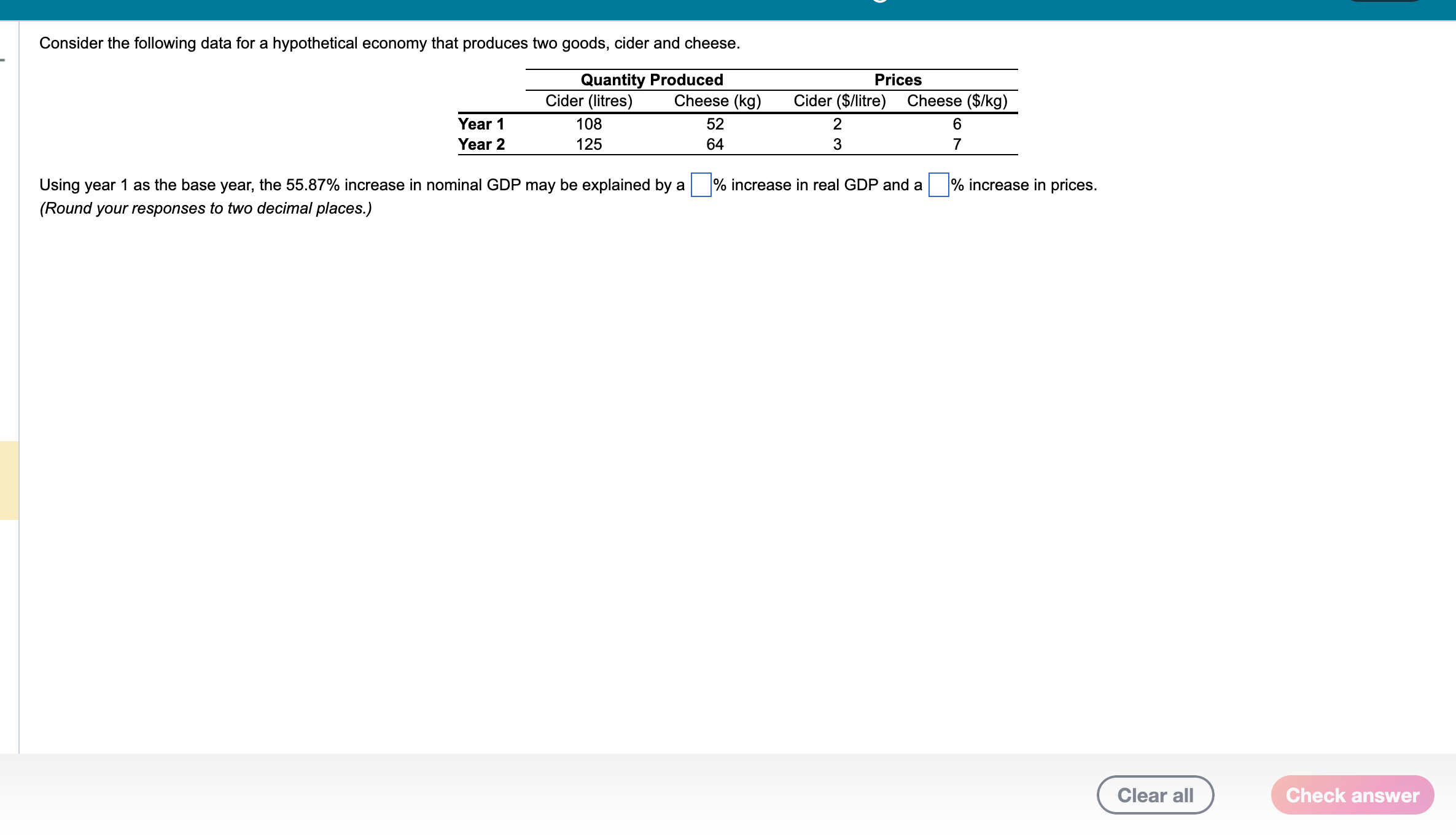 Solved Consider the following data for a hypothetical | Chegg.com