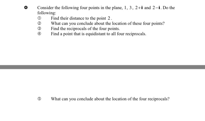 Solved Consider the following four points in the plane, 1, | Chegg.com