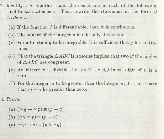 conclusion hypothesis conditional statement