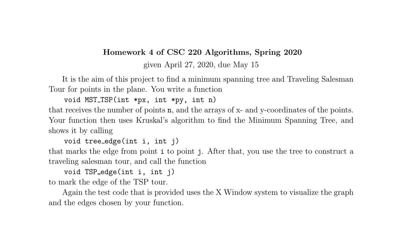 Homework 4 Of CSC 220 Algorithms, Spring 2020 Given | Chegg.com