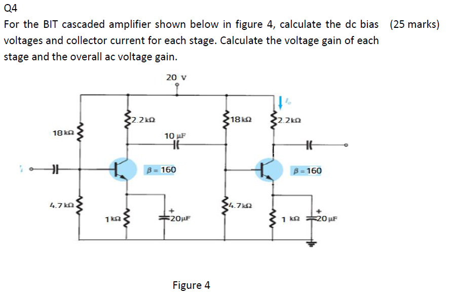 Solved Q4 For The BIT Cascaded Amplifier Shown Below In Chegg Solved Q4 For The BIT Cascaded Amplifier Shown Below In Chegg