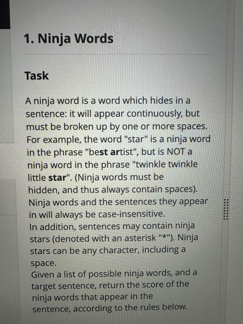 solved-a-ninja-word-is-a-word-which-hides-in-a-sentence-chegg