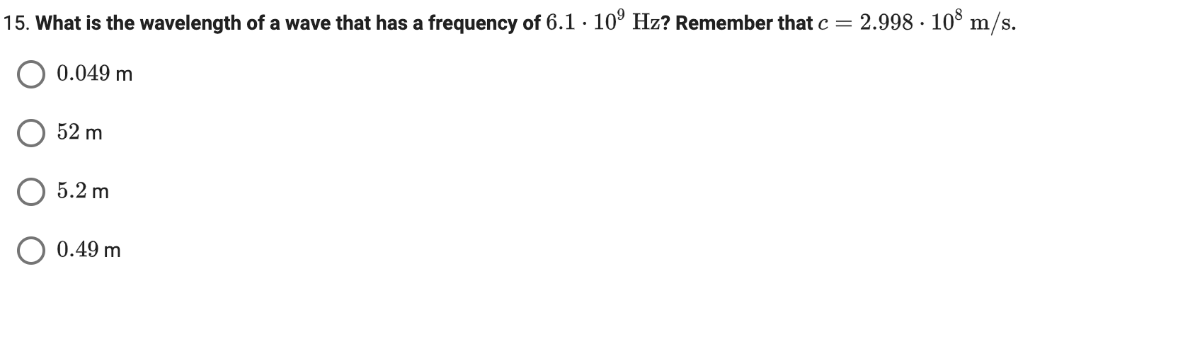 Solved 14. Each color of the visible light spectrum has a | Chegg.com
