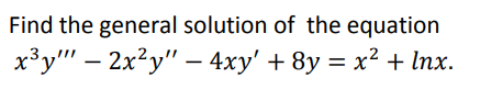 Solved Find the general solution of the equation | Chegg.com