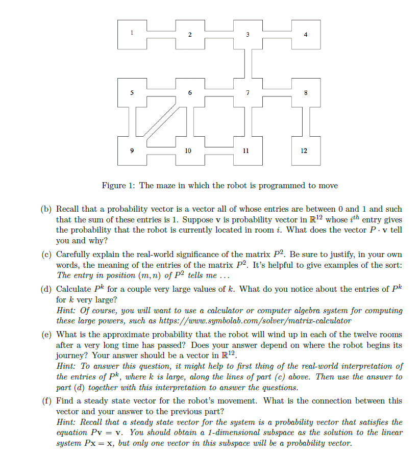 A robot has been programmed to navigate the maze | Chegg.com