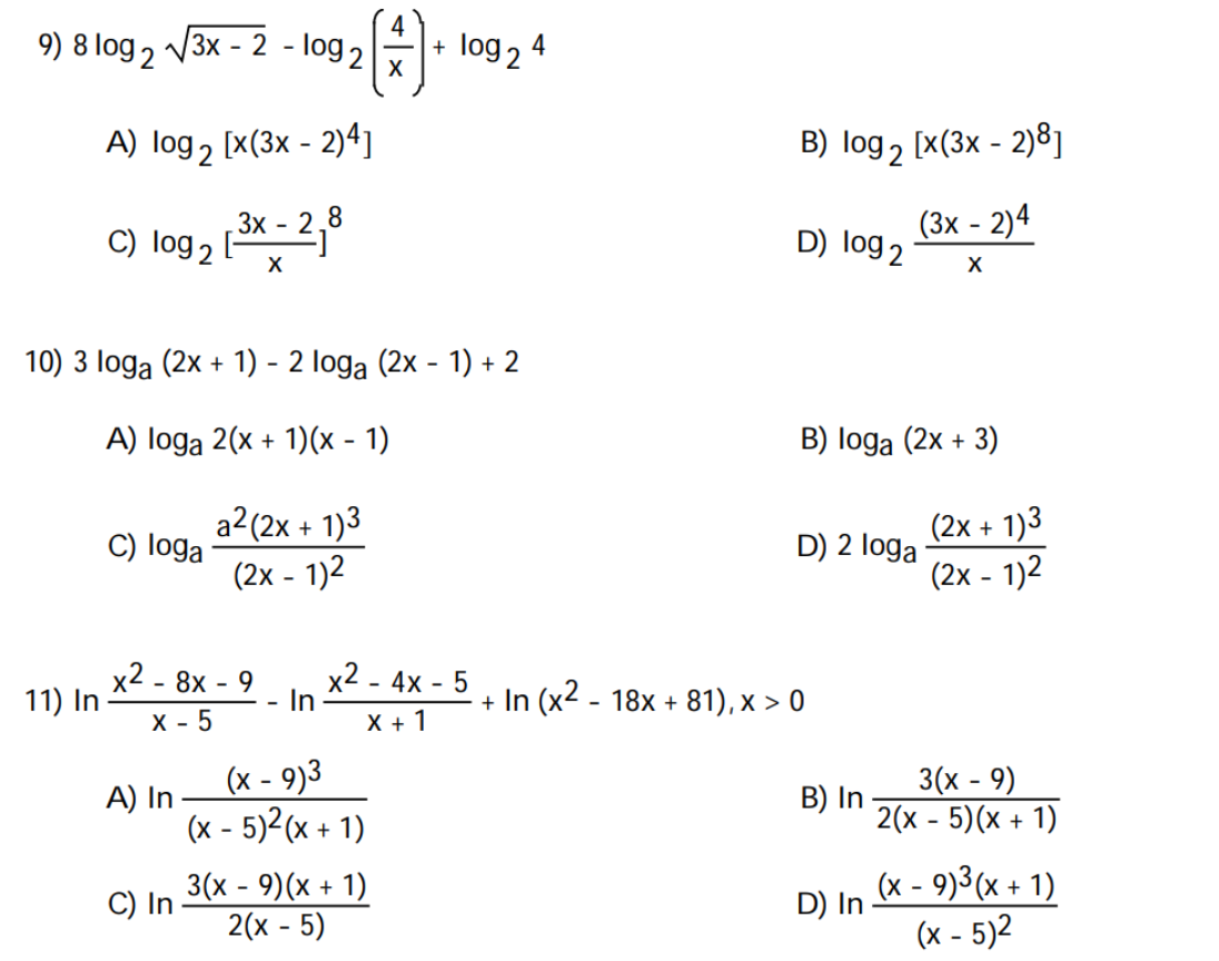 a) 2.7 (c) 2.2 198. If x' e' + 4 log x=0 then e'2x² + 4 +8x