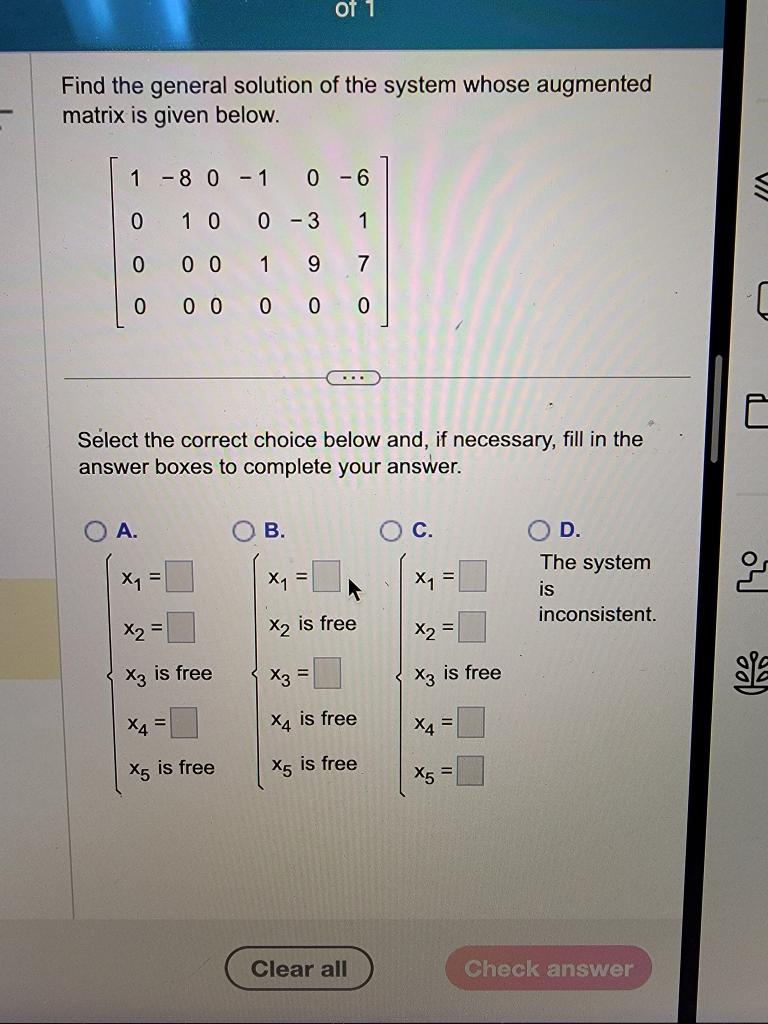 Solved Find the general solution of the system whose | Chegg.com