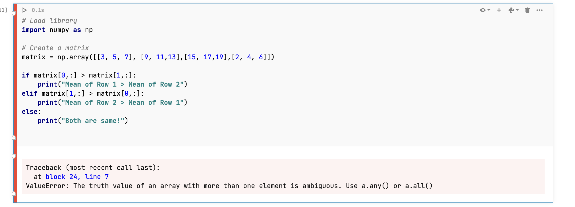 Solved Create the following matrix in Python and perform the