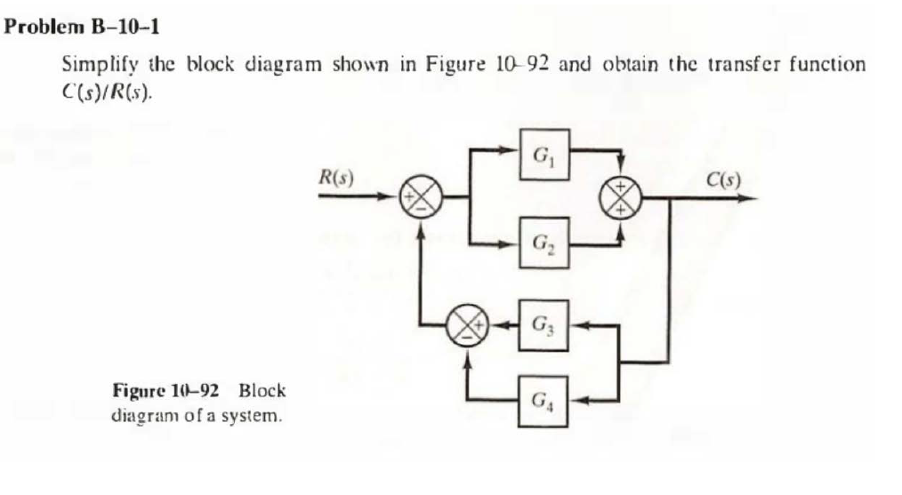 Solved Problem B-10-1 Simplify the block diagram shown in | Chegg.com