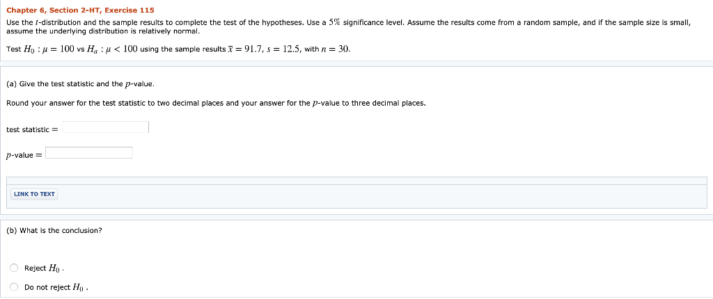 Solved Chapter 6, Section 2-HT, Exercise 115 Use the | Chegg.com