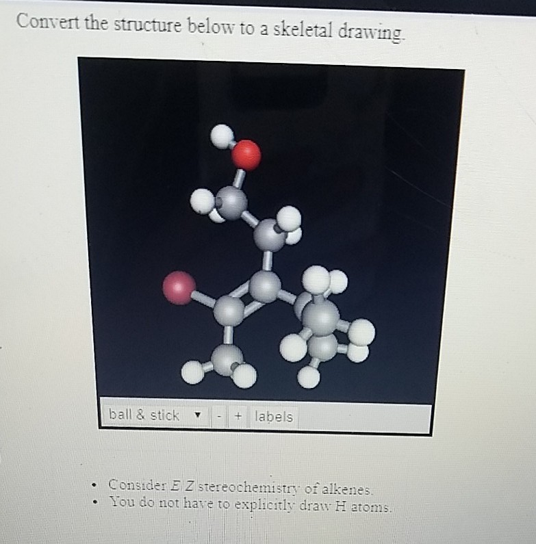 Solved Convert the structure below to a skeletal drawing.