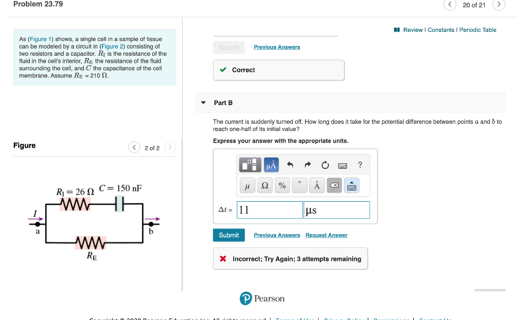 Solved Help Me Find Time I Used T Rc To Get Rtot 236 Ohm Chegg Com