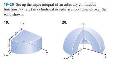Solved 19-20 Set up the triple integral of an arbitrary | Chegg.com