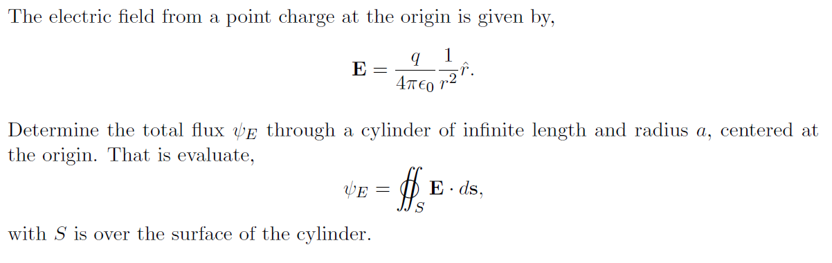 Solved The electric field from a point charge at the origin | Chegg.com