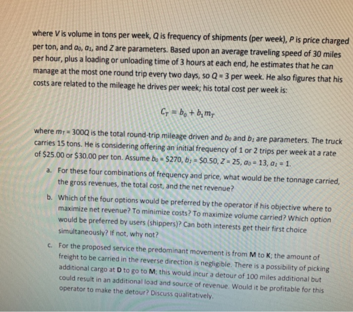 Solved Problem 2. from Fundamentals of Transportation | Chegg.com
