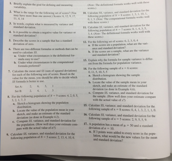Solved (Note: The definitional forrmula works well with | Chegg.com