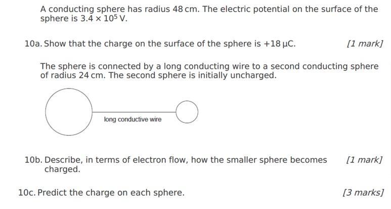 Solved A conducting sphere has radius 48 cm. The electric | Chegg.com