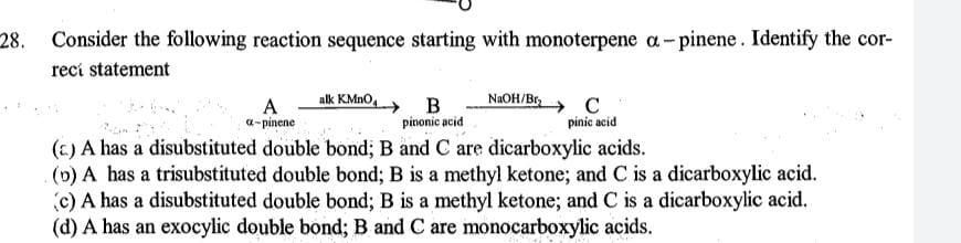 Solved Consider the following reaction sequence starting | Chegg.com