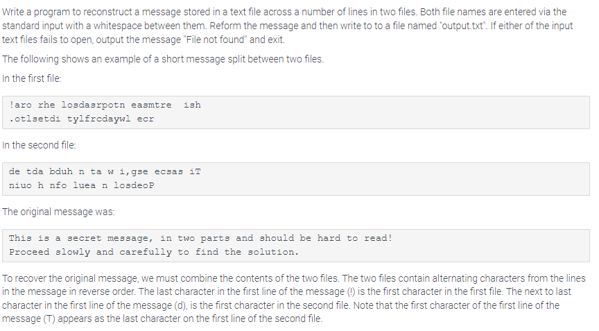 Solved IN C++ Write a program IN C++ to reconstruct | Chegg.com