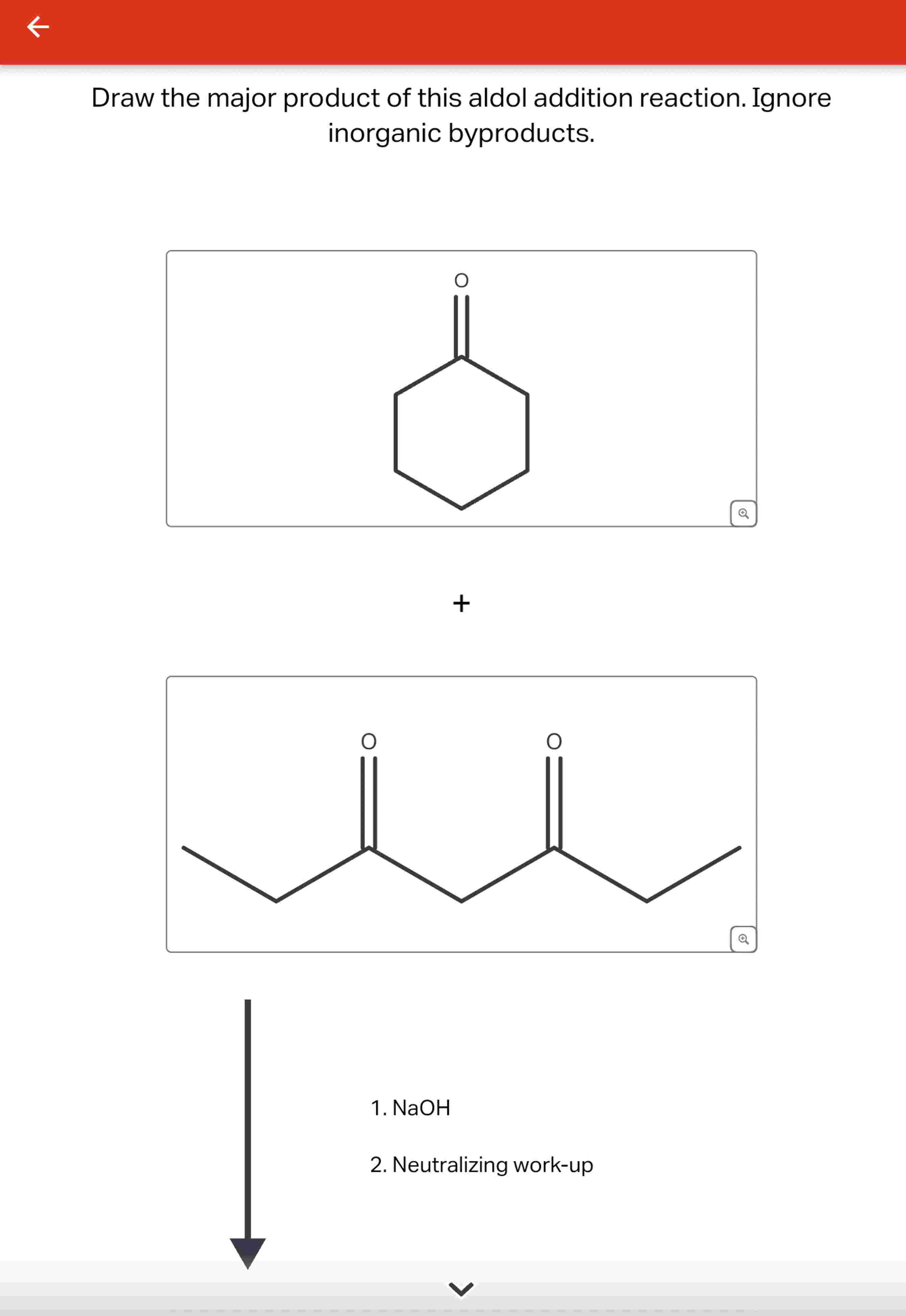 Solved by an EXPERT Draw the major product of this aldol addition ...