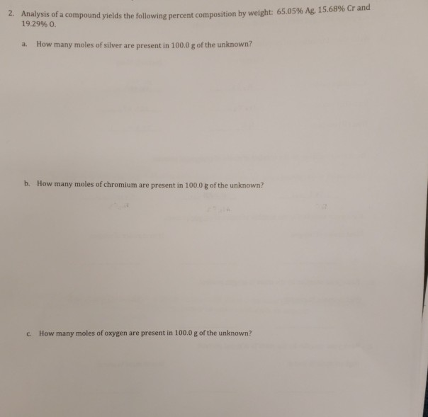 Solved Part 1: Stoichiometry. 1. You are given 100. g of | Chegg.com