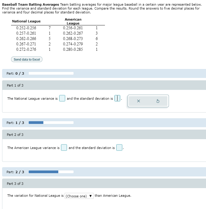 Solved Baseball Team Batting Averages Team batting averages