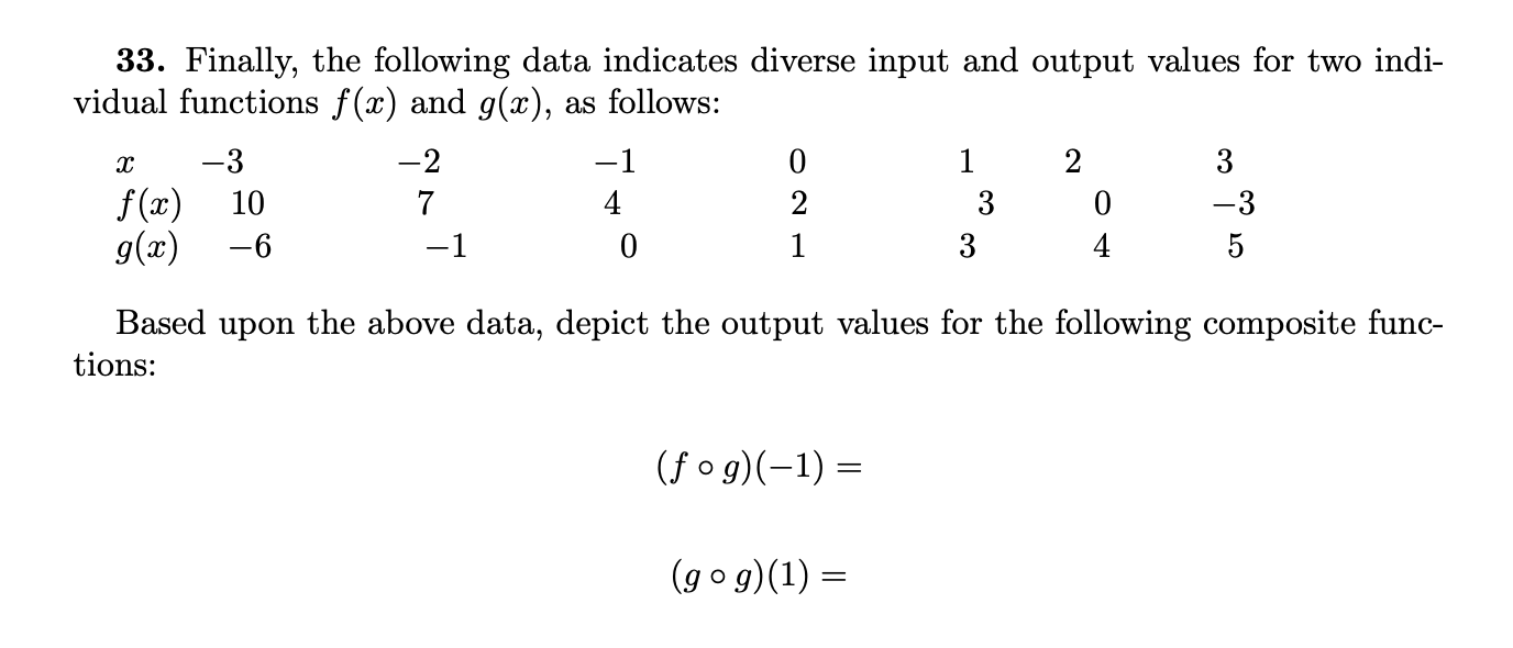 Solved 33. Finally, the following data indicates diverse | Chegg.com