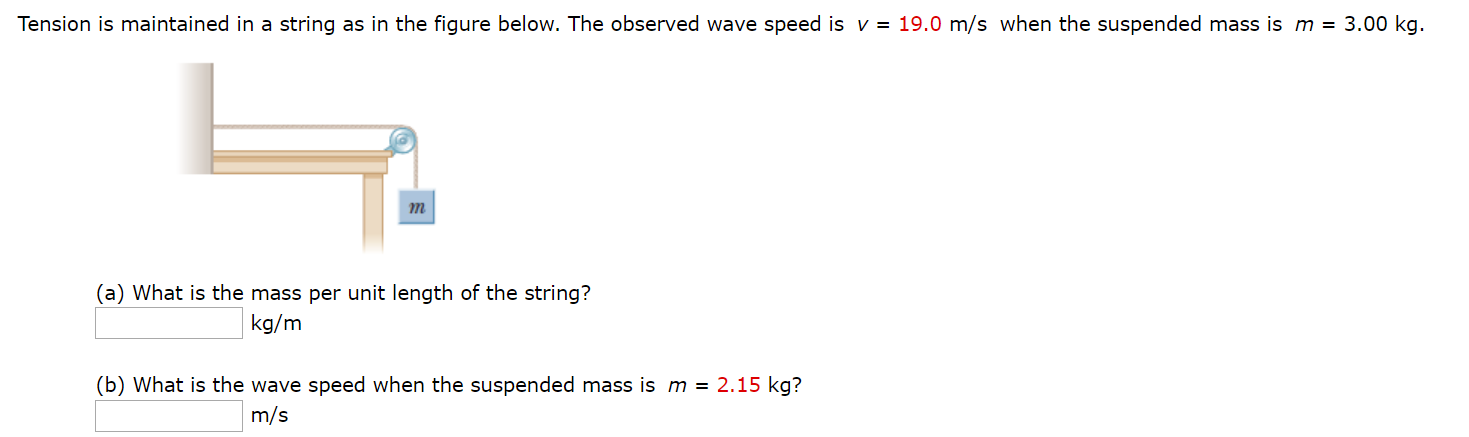 Solved Tension is maintained in a string as in the figure | Chegg.com