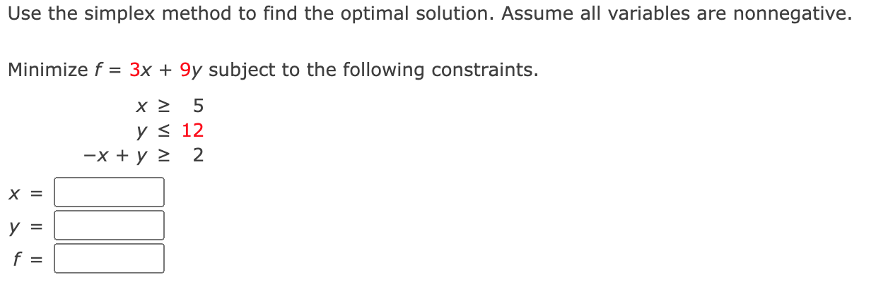 Solved Use the simplex method to find the optimal solution. | Chegg.com