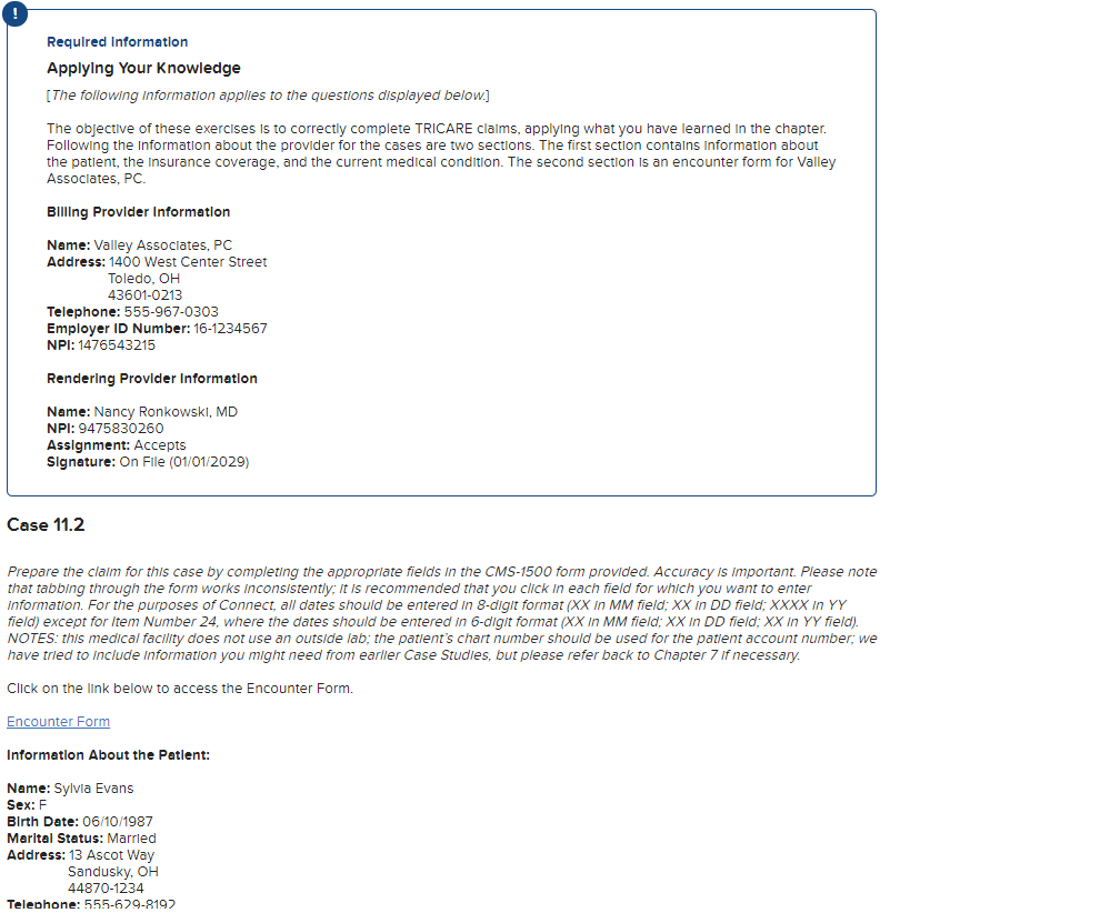 Required Information Applying Your Knowledge [The