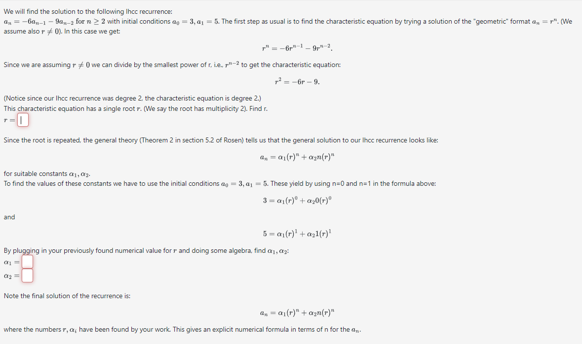 Solved We will find the solution to the following Ihcc | Chegg.com