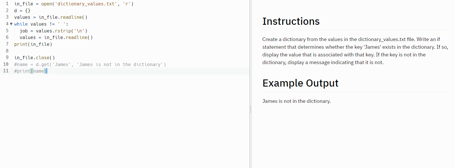 Solved Create A Dictionary From The Values In The Chegg Com   Php9sysAV