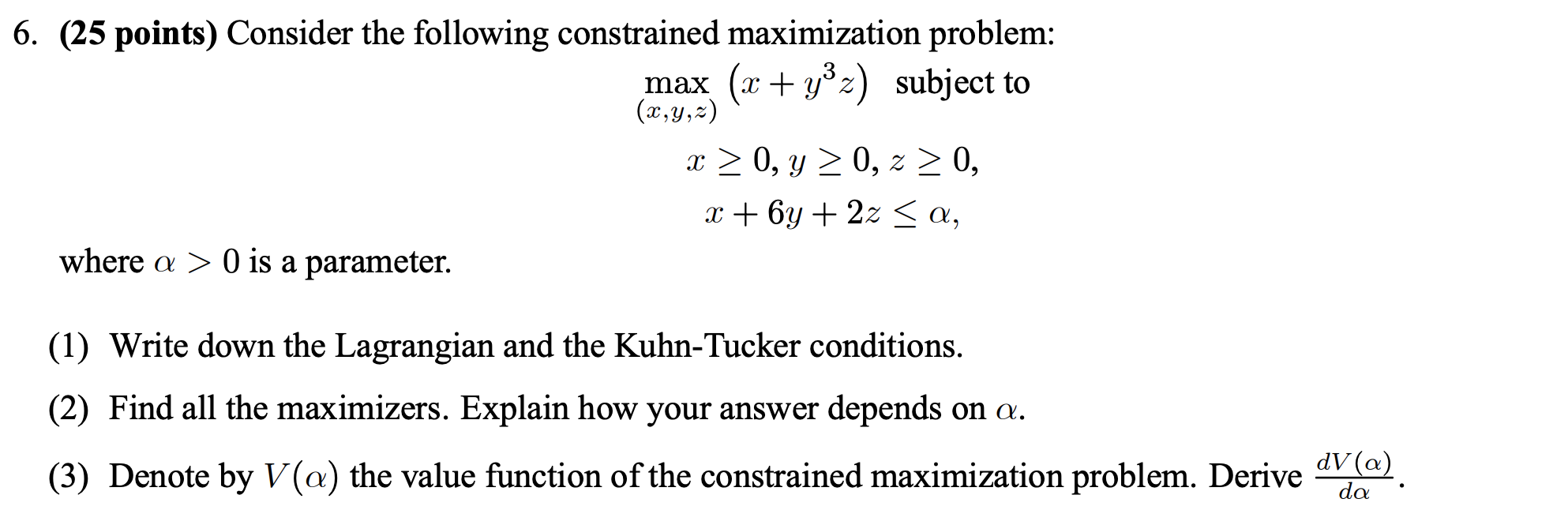 Solved 6. (25 Points) Consider The Following Constrained | Chegg.com