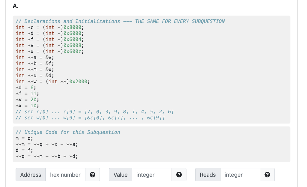 Solved Question 5: C Pointers In this question you will | Chegg.com