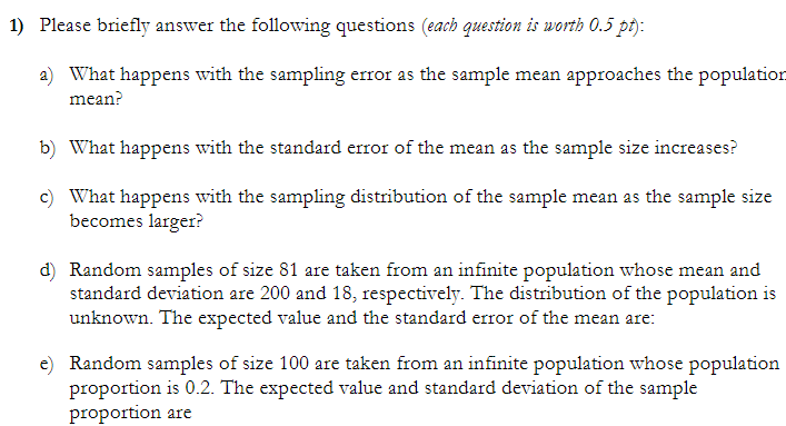 Solved 1) Please Briefly Answer The Following Questions | Chegg.com