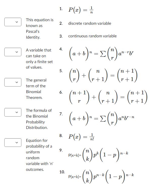 Solved This equation is known as Pascal's Identity. A | Chegg.com
