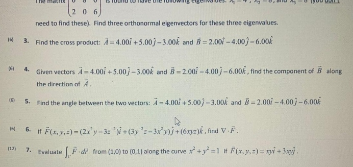 Solved N Yovy Vil The Matrix 0 0 0 Is Iuumu Iu Ldve Te Chegg Com