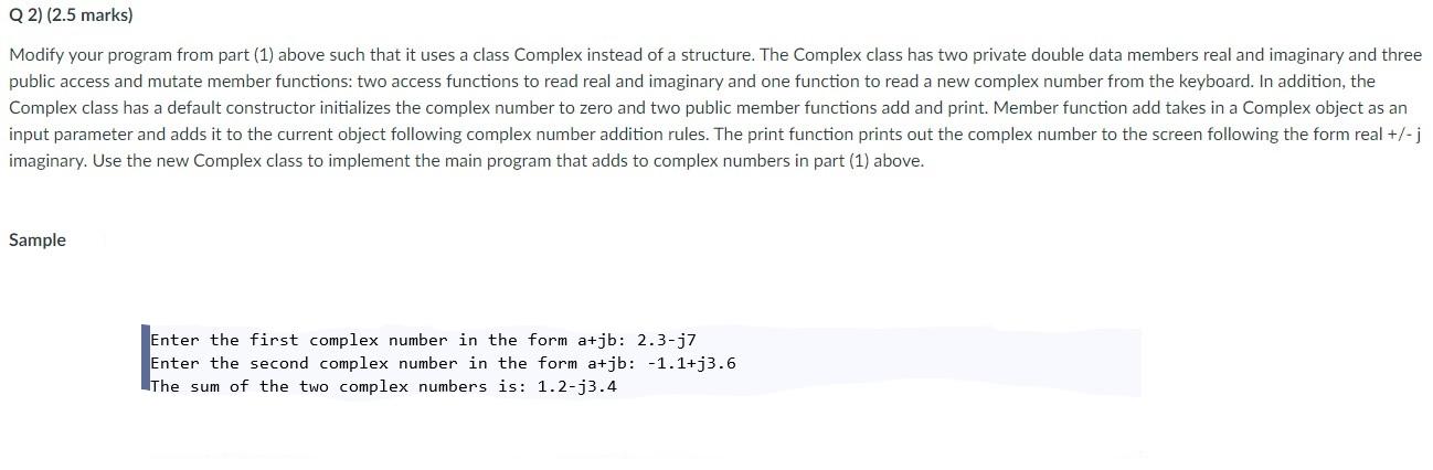Solved This is the code from the previous question in C++ | Chegg.com
