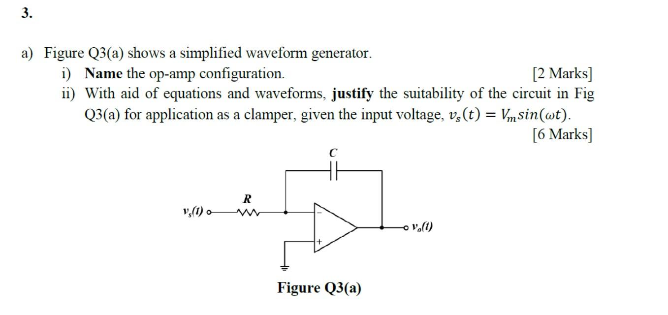 Solved 3. a) Figure Q3(a) shows a simplified waveform | Chegg.com